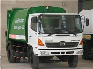 Xe cuốn ép chở rác 14 khối Hino