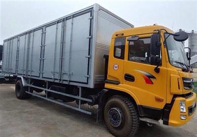 Xe thùng kín 2 chân thùng dài 9,3m