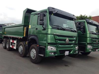 Xe tải ben Howo 4 chân 371hp thùng cao