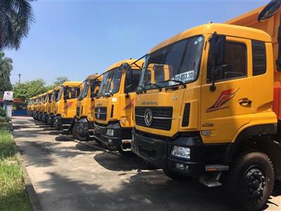 Giá xe tải ben 3 chân, 4 chân, 8 tấn Dongfeng Hoàng Huy