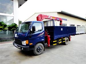 Xe tải Hyundai gắn cẩu Unic