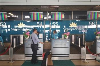 Màn hình thông tin sân bay Nội Bài bị lỗi kỹ thuật